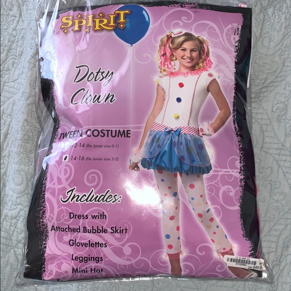 Spirit Halloween Girls Clown Costume